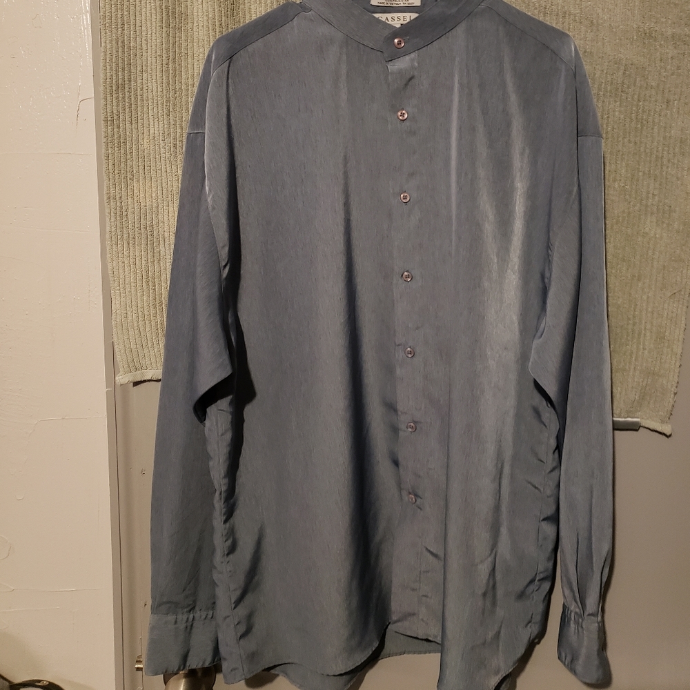 CASSELL LONG SLEEVE BUTTON UP DRESS 👔 SzXL 100% Polyester